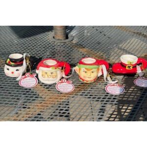 Mr. Christmas Nostalgic Mini Mug Ornament Set of 4